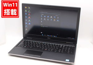 ジャンク 返品不可(AC欠品) 15.6型 DELL Precision 7530 Windows11 八世代 i7-8750H 32GB NVMe 256GB-SSD Quadro P3200 カメラ 無線 中古