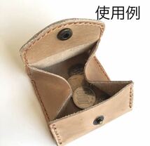 ★送料無料★新品　本革財布　ハンドメイド　レザーコインケース　小銭入れ ヴィンテージ　牛革　ユニセックス　ネイビー_画像6