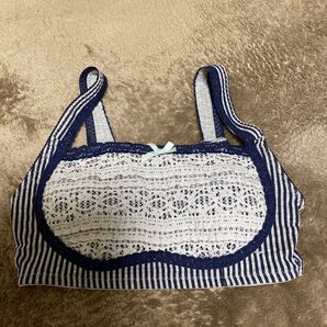 しまむら ナイトブラ Lサイズ 新品未使用 タグ無し ネイビー/ホワイト
