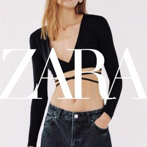 ☆新品未使用☆【ZARA】シンプルデザインカジュアルストレッチトップス／Sサイズ