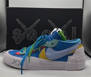 NIKE 21aw BLAZER LOW SACAI KAWS 27.0cm DM7901-400 ブルー ナイキ ブレザーロー サカイ カウズ