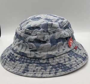 SUPREME 22ss Fat Tip Jacquard Denim Crusher Hat S/M インディゴ シュプリーム ファットティップジャガードデニムクラッシャーハット