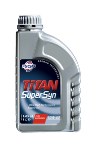 送料無料 20L×1缶 日本正規品 FUCHS TITAN SUPER SYN SAE 10W60 ACEA A3/B3 API SL/CF フックスタイタンスーパーシン
