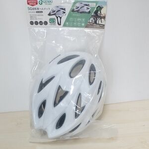 新品　GENKI TECHNO SG自転車ヘルメット58~61cm　白
