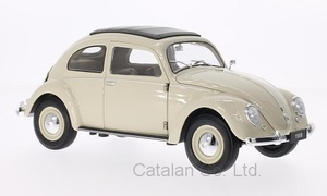 1/18 フォルクスワーゲン ビートル ベージュ VW Beetle Brezelfenster beige 1950 1:18 Welly 梱包サイズ80