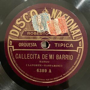 SP盤 ORQUESTA TIPICA ROBERTO FIRPO / Callecita De Mi Barrio / Santiaguito / 6389 / アルゼンチン盤 / 5点以上で送料無料