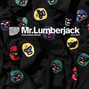 ミスターランバージャック【Mr. Lumberjack】カラフルマスクマン半袖Tシャツ バックドロップ コマンド プリント Mサイズ 米綿 ブラック/黒の画像10