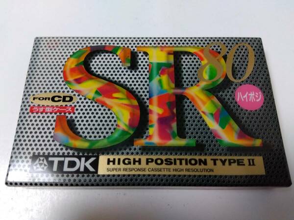 【 TDK 】 カセットテープ　SR80　ハイポジ　８０分　未使用　うす型ケース