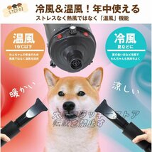 店長特選 ペットドライヤー ペット 犬 ペットヘアードライヤー 大型犬 ブロワー 無段階速度制御 送風機 3つノズル付き 静音 F532_画像5