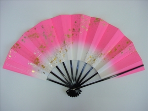 3157, Mai fan Japan dancing .. for 29cm. water pink .. black paint capital fan box none 