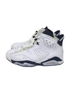 NIKE◆AIR JORDAN 6 RETRO_エア ジョーダン 6 レトロ/27.5cm/WHT/レザー