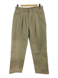 FARAH◆ボトム/Two-tuck Wide Tapered Pants/32/コットン/ベージュ/FR0202-M4009