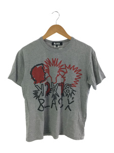 BLACK COMME des GARCONS◆Tシャツ/L/コットン/GRY