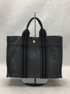 HERMES◆バッグ/キャンバス/GRY/2109-2