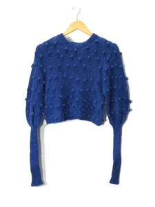 holiday◆PON-PON MOHAIR KNIT TOPS/セーター(厚手)/one/モヘア/BLU/19204227