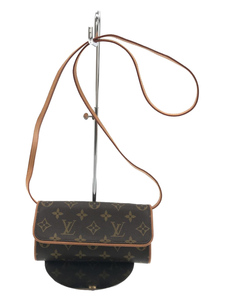 LOUIS VUITTON◆ポシェット・ツインPM_モノグラム_BRW/PVC/ブラウン/M51854