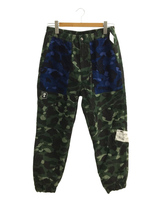 A BATHING APE◆COLOR CAMO FLANNEL PANTS/M/コットン/マルチカラー/カモフラ/001PTI731907C_画像1