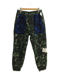 A BATHING APE◆COLOR CAMO FLANNEL PANTS/M/コットン/マルチカラー/カモフラ/001PTI731907C