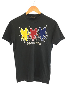 DSQUARED2◆Tシャツ/XS/コットン/BLK