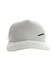 Supreme◆mesh back 5-panel /内側黄ばみ有メッシュキャップ/FREE/ポリエステル/WHT/メン