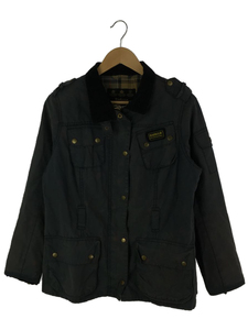 Barbour◆オイルドジャケット/12/コットン/GRY/LWX0183NY92/各所色移り・ベルト欠品有