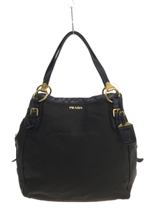 PRADA◆トートバッグ/ナイロン/ブラウン/ショルダー欠品