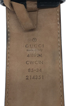 GUCCI◆GUCCI/グッチ/ベルト/シグネチャー/85・34/インターロッキングGバックル/411924 CWC1N_画像3