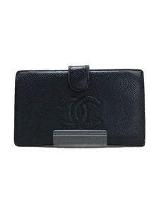 CHANEL◆長財布/-/BLK/レディース