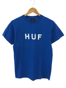 HUF◆Tシャツ/S/コットン/BLU/無地