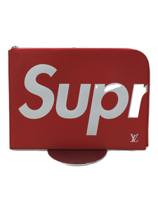 LOUIS VUITTON◆M67722/ポシェットジュールGM/×Supreme/クラッチバッグ/エピ/レザー/RED/LV