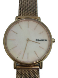 SKAGEN◆クォーツ腕時計/アナログ/PNK/GLD/SKW2732