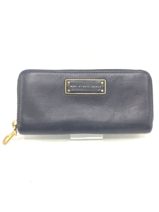 MARC BY MARC JACOBS◆長財布/レザー/NVY/無地/レディース