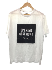 OPENING CEREMONY◆ボックスロゴTee/Tシャツ/L/コットン/WHT/プリント