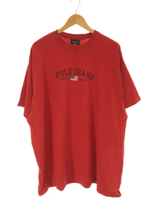 POLO JEANS CO.◆Tシャツ/XXL/コットン/RED/無地