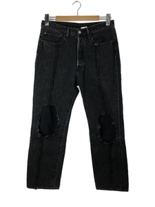 UNUSED◆ボトム/2/コットン/BLK/UW0880/20ss/remake denim pants