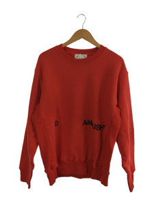 AMBUSH◆CREWNECK SWEAT/12112067/スウェット/3/コットン/オレンジ/ロゴ/クルーネック