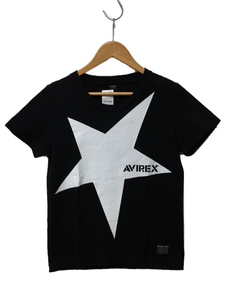 AVIREX◆ビッグスターロゴTシャツ/FREE/コットン/BLK/6173315