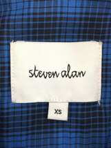 Steven Alan◆半袖シャツ/XS/コットン/BLU/チェック/8171-343-0145_画像3