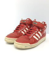 adidas◆ハイカットスニーカー/26.5cm/RED/エナメル/forum mid_画像2