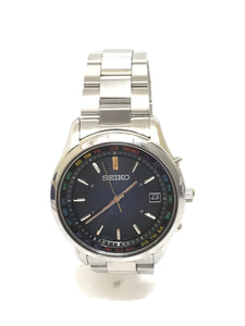 SEIKO◆ソーラー腕時計/アナログ/ステンレス/NVY/SLV/7B27-0AA0/セレクション/サマー限定モデル