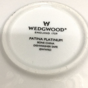 WEDGWOOD◆PATINA PLATINUM/カップ&ソーサー/2点セット/シルバー/ペア/コーヒーの画像8