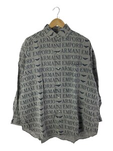 EMPORIO ARMANI◆長袖シャツ/M/レーヨン/GRY/総柄/6612-4022