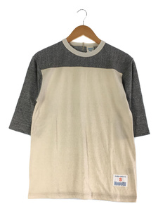 WORKERS◆Football T 2tone/Tシャツ/S/コットン/GRY