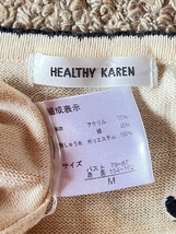 HEALTHY KAREN ヘルシーカレン　レディース　サマーセーター　サマーカーディガン　半袖　ハート柄　Mサイズ_画像4