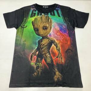 SR12S2. デザインTシャツ　Sサイズ　Guardians of the Galaxy 27 ガーディアンズオブギャラクシー　GROOT グルート　プリントTシャツ