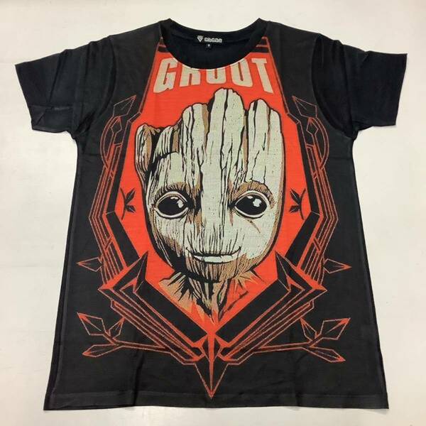 SR12S2. デザインTシャツ Sサイズ　Guardians of the Galaxy 28 ガーディアンズオブギャラクシー　GROOT グルート　プリントTシャツ