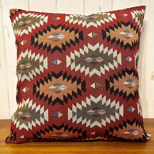 Art hand Auction Geri Cotton Cushion Cover Large Handmade Pillow Cover Pillow Case Square Cushion Asian Thai Ethnic Turkish Kilim Style, furniture, interior, Interior accessories, Cushion Cover