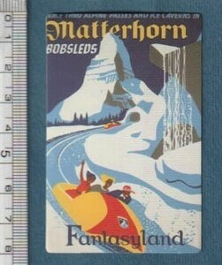 グッズ■【Matterhorn BOBSLEDS】[ B ランク ] ステッカー/Fantasyland