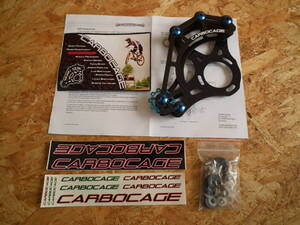 CARBOCAGE チェーンガイド ISCG-OLD 36-38T ブルー (チェーンデバイス CARBON カーボン カーボケージ MTB トレイル 4X KCNC)