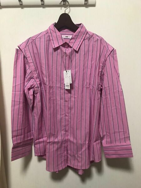 WEGOストライプ 2wayピンクシャツ